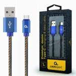 Gembird Premium jeans (denim) Braided USB 2.0 Cable USB-C male - USB-A Μπλε 1m (CC-USB2J-AMCM-1M-BL)