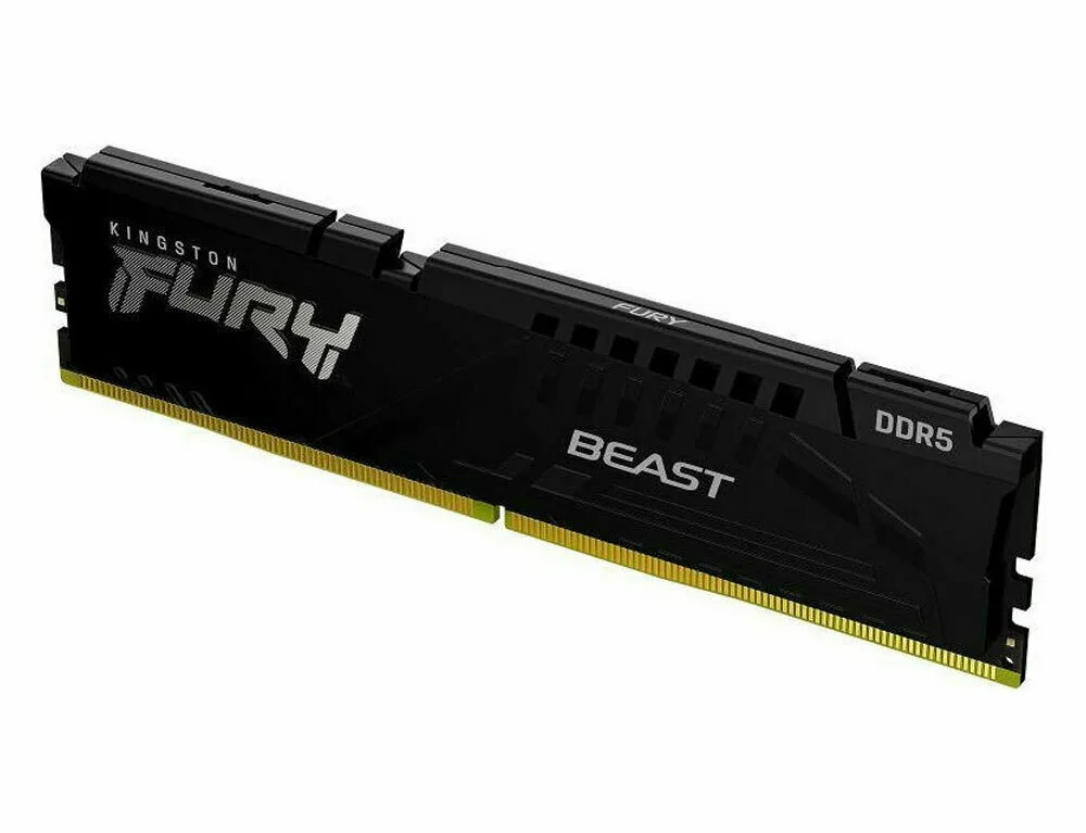 Kingston Fury Beast DDR5 32GB RAM με 2x16GB Modules και Ταχύτητα 5200 για Desktop KF552C40BBK2/32 - Image 1