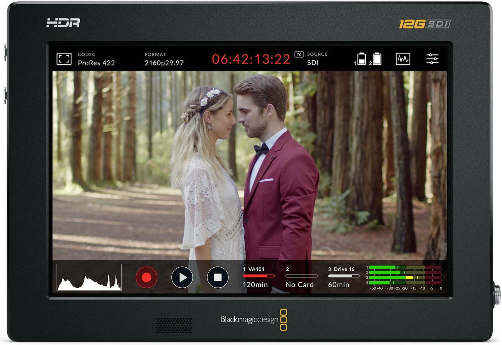 Blackmagic Design Video Assist 7" 12G HDR Monitor - Recorder HYPERD/AVIDA12/7HDR - Image 1