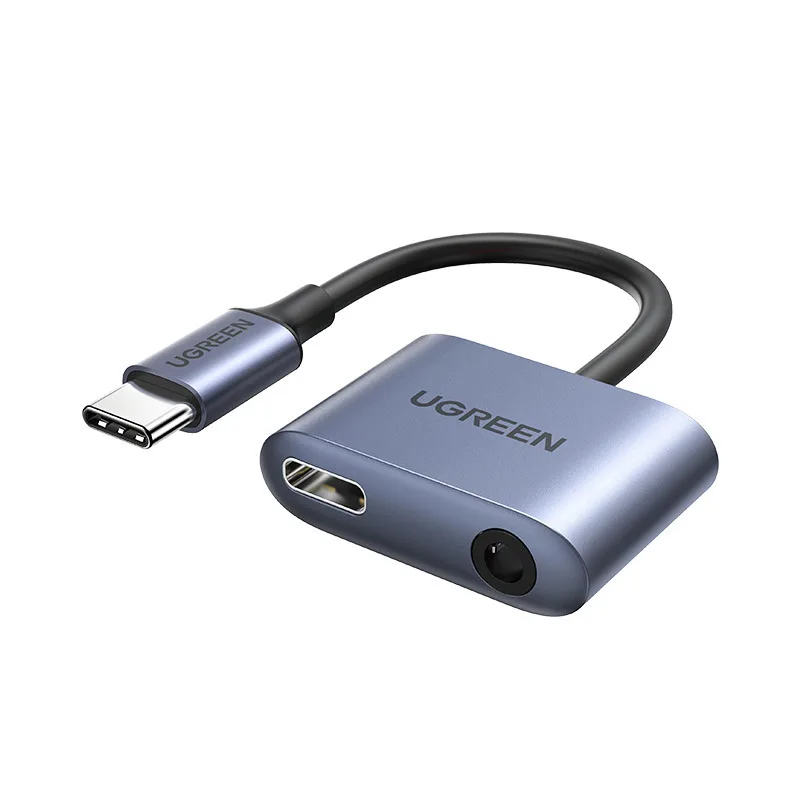20220112113204_ugreen_usb_c_male_3_5mm_usb_c_female_cm231 Ugreen Μετατροπέας USB-C male σε 3.5mm / USB-C female Γκρι 1τμχ 60164 - Image 1