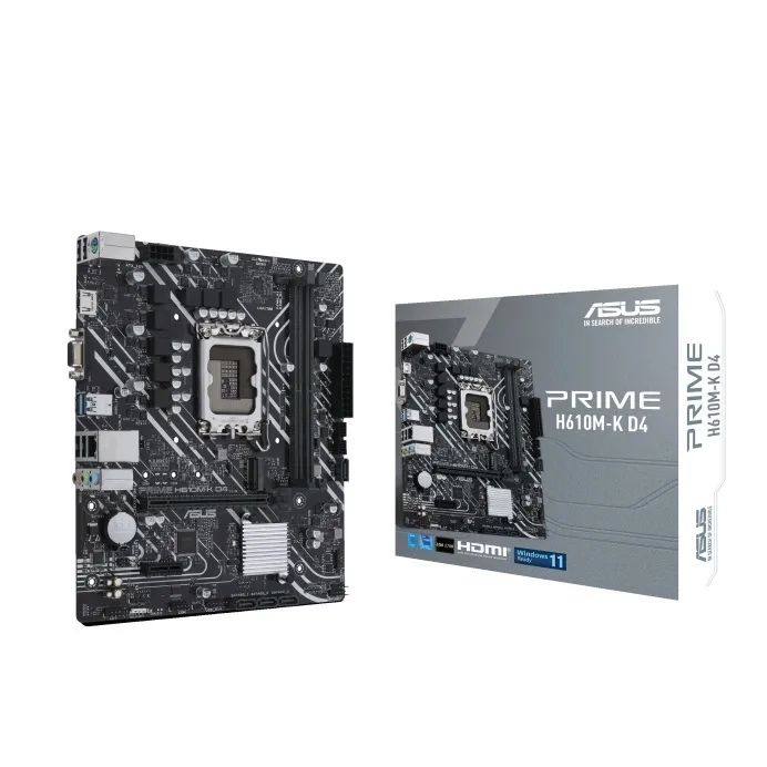 Asus Prime H610M-K D4 Motherboard Micro ATX με Intel 1700 Socket 90MB1A10-M0EAY0 - Image 1