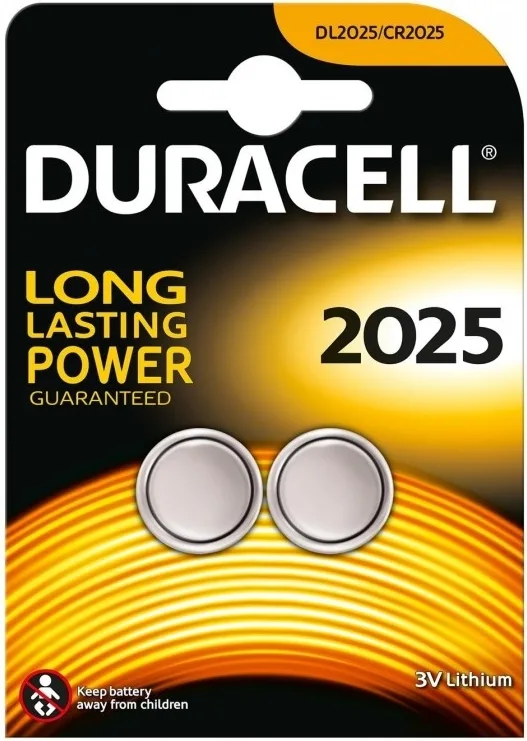 Duracell Long Lasting Power Μπαταρίες Λιθίου Ρολογιών CR2025 3V 2τμχ - Image 1