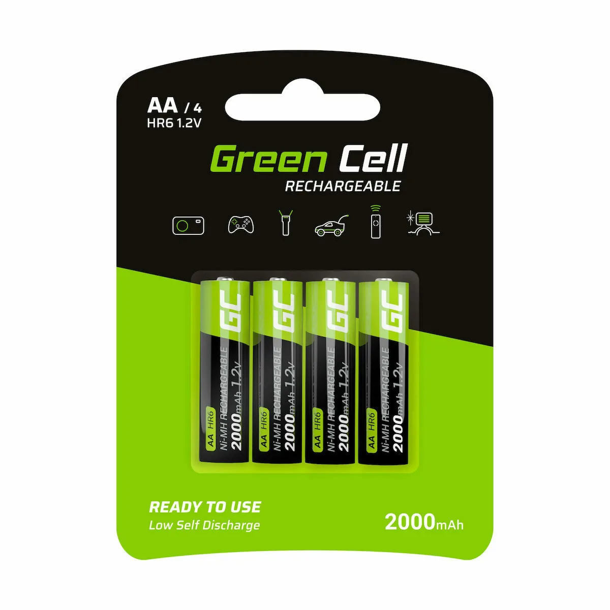 20220112141326_8af60740 Green Cell Επαναφορτιζόμενες Μπαταρίες AA Ni-MH 2000mAh 1.2V 4τμχ - Image 1