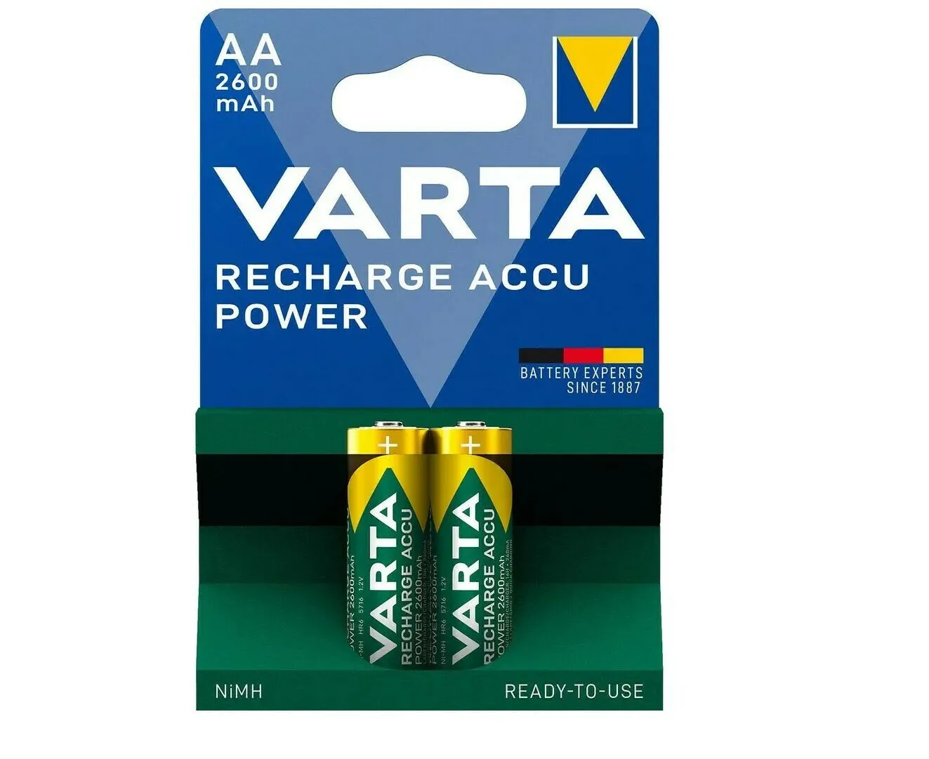 Varta Recharge Accu Power Επαναφορτιζόμενες Μπαταρίες AA Ni-MH 2600mAh 1.2V 2τμχ - Image 1