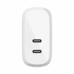Belkin Φορτιστής Χωρίς Καλώδιο με 2 Θύρες USB-C 20W Power Delivery Λευκός (Boost Charge WCB006VFWH)
