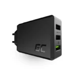 Green Cell Φορτιστής Χωρίς Καλώδιο με 3 Θύρες USB-A 30W Quick Charge 3.0 Μαύρος (CHARGC03)