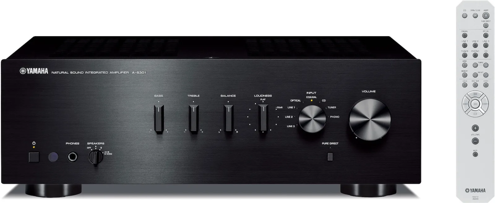 Yamaha A-S301 Ολοκληρωμένος Ενισχυτής Hi-Fi Stereo 95W/4Ω 60W/8Ω S000.30902 Μαύρος - Image 1