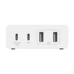 Belkin Φορτιστής Χωρίς Καλώδιο GaN με 2 Θύρες USB-A και 2 Θύρες USB-C 108W Power Delivery Λευκός (WCH010vfWH)