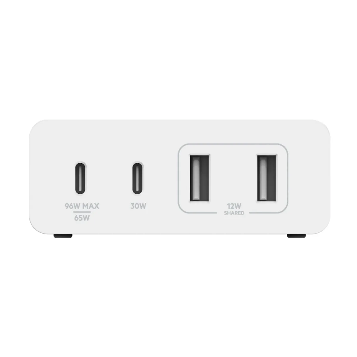 Belkin Φορτιστής Χωρίς Καλώδιο GaN με 2 Θύρες USB-A και 2 Θύρες USB-C 108W Power Delivery Λευκός (WCH010vfWH) - Image 1