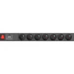 Lanberg Πολύπριζο Rack PDU-07E-0200-IEC-BK 1τμχ