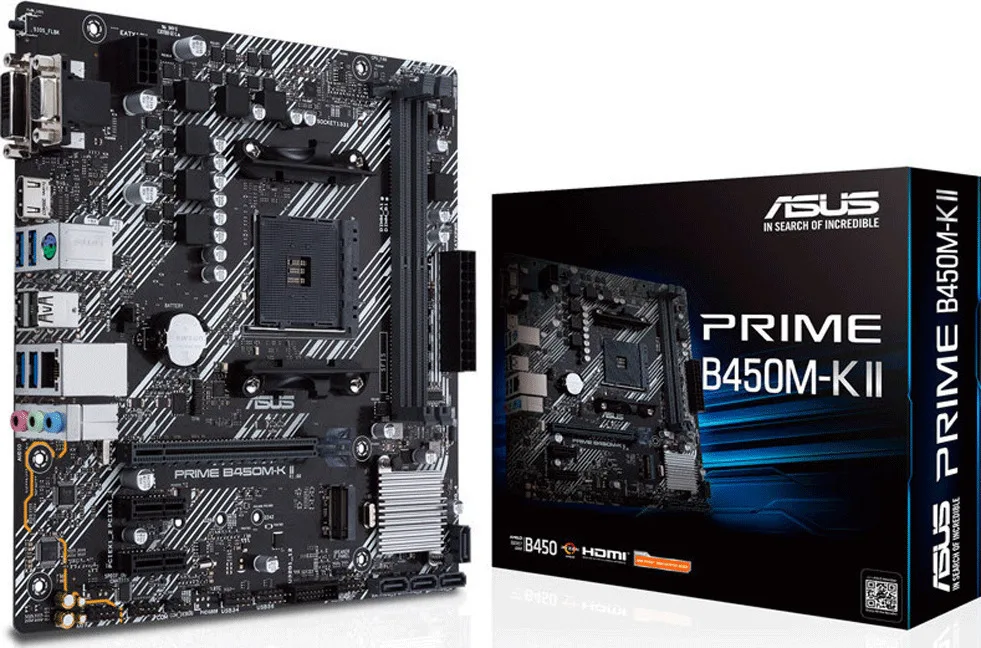 Asus Prime B450M-K II Motherboard Micro ATX με AMD AM4 Socket 90MB1600-M0EAY0 - Image 1