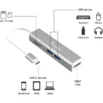 Equip USB-C Docking Station με HDMI 4K Ασημί (133480)