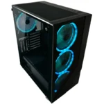 LC-Power Gaming 803W Lucid X Midi Tower Κουτί Υπολογιστή με Πλαϊνό Παράθυρο και RGB Φωτισμό Μαύρο
