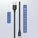 Ugreen USB 2.0 Cable USB-A male - mini USB-A male Μαύρο 2m (30472)