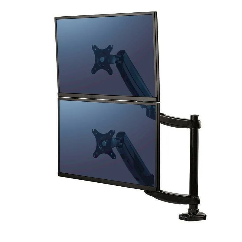 Fellowes Platinum Επιτραπέζια Βάση για 2 Οθόνες έως 27" με Βραχίονα (8043401) - Image 1