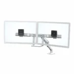 Ergotron HX Επιτραπέζια Βάση για 2 Οθόνες έως 32" με Βραχίονα Λευκή