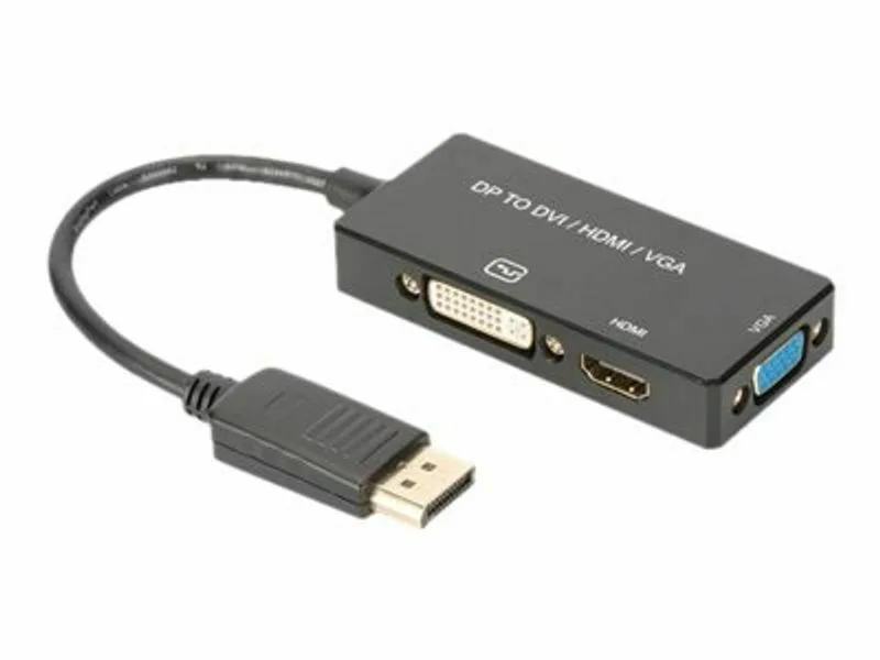 Digitus Μετατροπέας DisplayPort male σε DVI-D / HDMI / VGA female 1τμχ AK-340418-002-S - Image 1