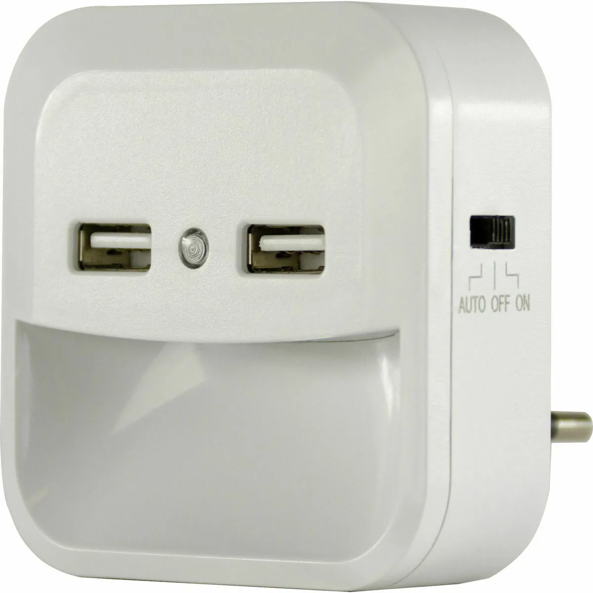 20220209141850_rev_fotaki_nyktos_led_sensor_0029470102_me_2xusb REV LED Φωτιστικό Νυκτός Πρίζας με Φωτοκύτταρο Φωτάκι Sensor 0029470102 - Image 1