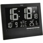 TFA Ρολόι Τοίχου Ψηφιακό Πλαστικό Μαύρο 23x18.5cm 60.4508