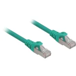 Sharkoon S/FTP Cat.6a Καλώδιο Δικτύου Ethernet 0.5m Πράσινο 1τμχ 4044951018574