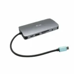 i-tec USB-C Docking Station με 4K PD Ethernet και συνδεση 2 Οθονών Ασημί (C31NANODOCKVGAPD)
