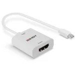 Lindy Μετατροπέας mini DisplayPort male σε HDMI female Λευκό (41069)