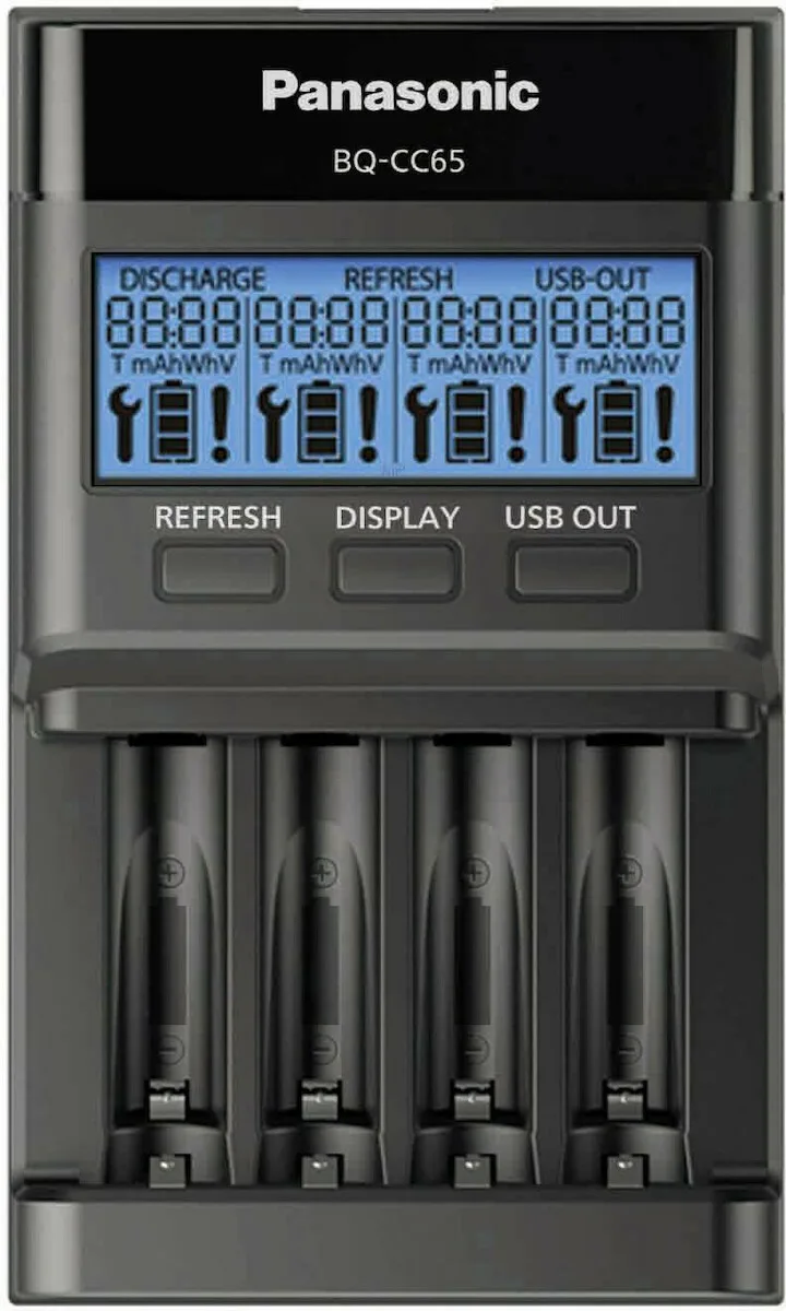 Panasonic Eneloop Professional BQ-CC65 USB Φορτιστής 4 Μπαταριών Ni-MH Μεγέθους AA/AAA - Image 1