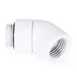 Alphacool Eiszapfen angled adaptor 45° rotatable G1/4 outer thread to G1/4 ínner thread Fittings Λευκό 17487