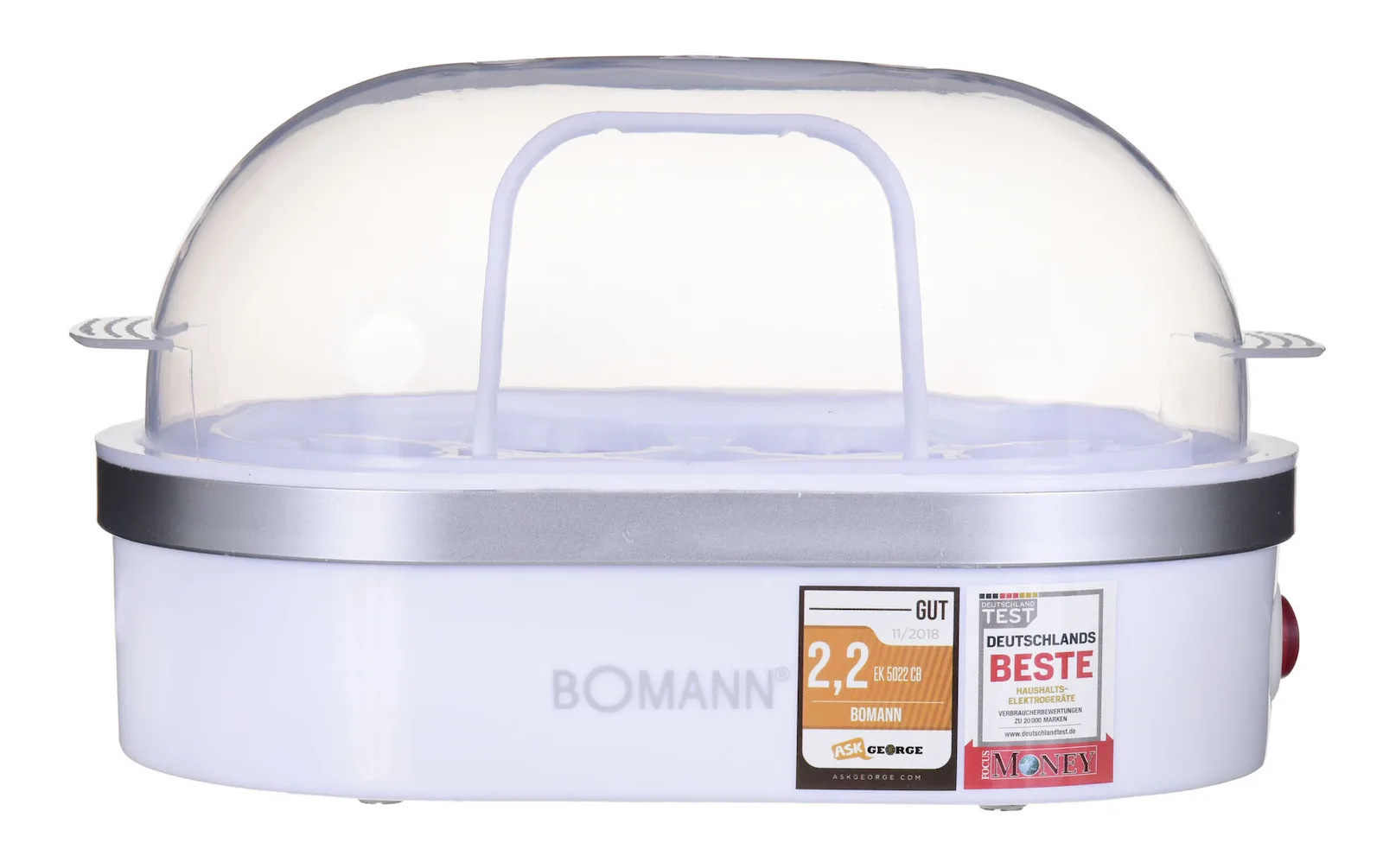 20220218152755_d72be3f2 Bomann EK 5022 138-0211 Βραστήρας Αυγών 6 Θέσεων 400W Ασημί - Image 1