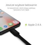 Green Cell Braided USB to Lightning Cable Μαύρο 0.25m (KABGC02)
