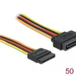 DeLock 15-Pin Sata - 15-Pin Sata Cable 0.5m Πολύχρωμο 60132