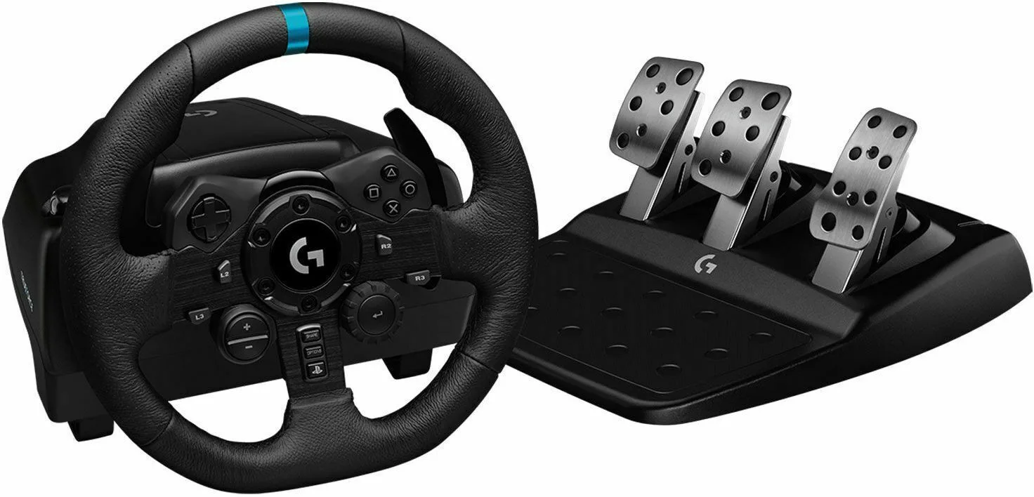 20220228122523_logitech_g923_trueforce_timoniera_me_petalia_gia_ps4_pc_ps5_me_900_peristrofis Logitech G923 Trueforce Τιμονιέρα με Πετάλια για PC / PS4 / PS5 με 900° Περιστροφής - Image 1
