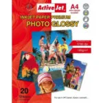Active Jet Premium Photo Glossy Φωτογραφικό Χαρτί A4 (21x30) 180gr/m² για Εκτυπωτές Inkjet 20 Φύλλα (AP4-180G20)