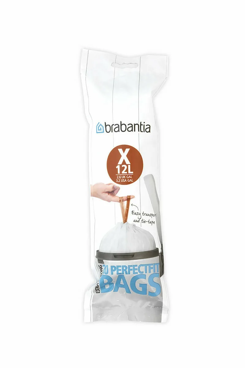 20220302113550_brabantia_sakoules_aporrimaton_me_kordoni_se_diafano_chroma_12lt_1167_28_20tmch Brabantia Σακούλες Απορριμάτων Χωρητικότητας 12lt με Κορδόνι Type X 116728 20τμχ Λευκές - Image 1