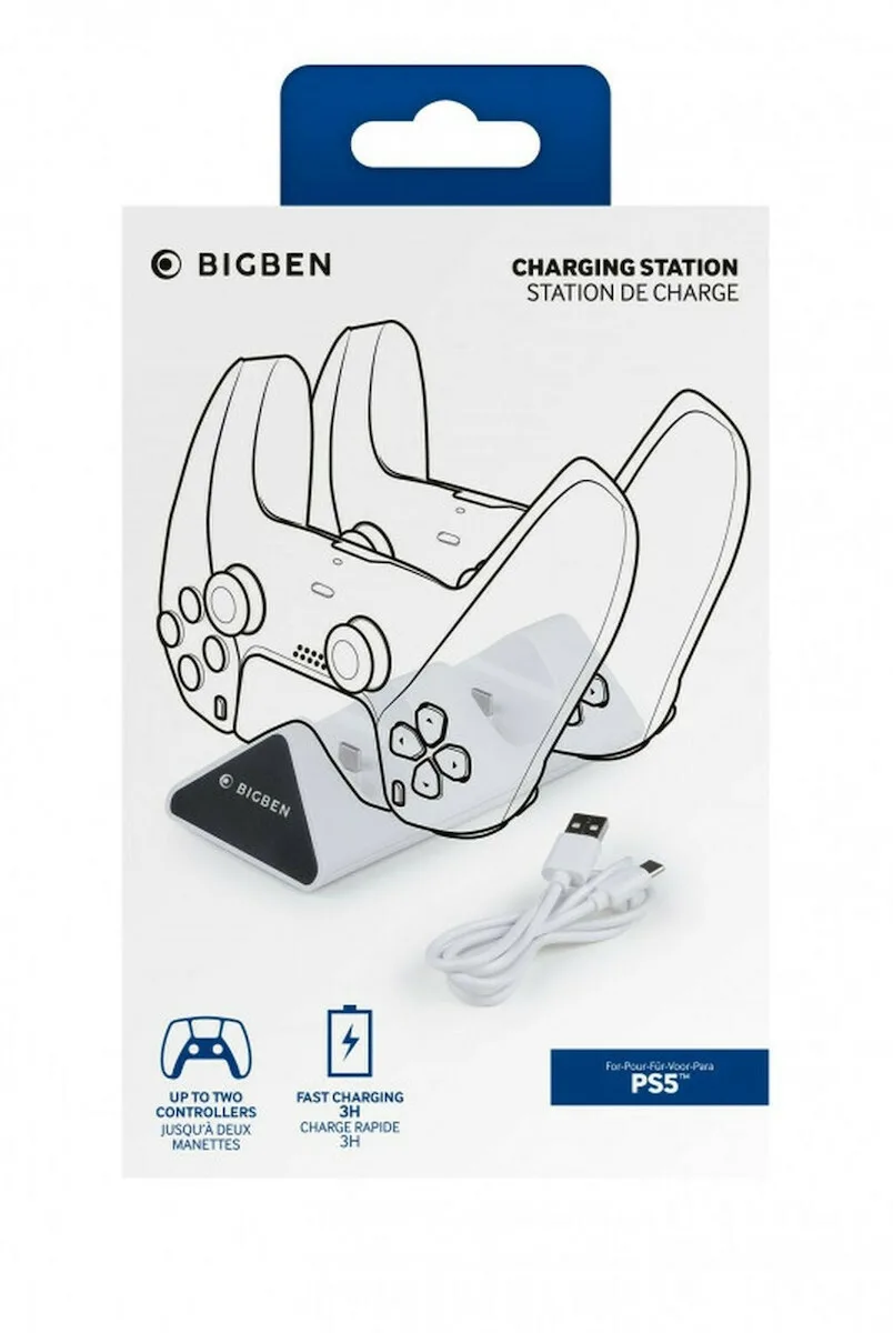 20220303112714_436a0f49 Nacon USB Charging Stand Βάση Φόρτισης για 2 χειριστήρια PS5 Λευκή 900005 - Image 1