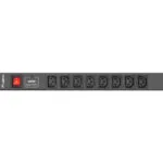 Lanberg Πολύπριζο Rack PDU-08I-0200-C20-BK 1τμχ