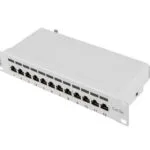 Lanberg Patch Panel Shielded για Rack 1U 10" 12 Θυρών cat5e Γκρι PPF5-9012-S