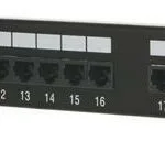 A-LAN Patch Panel για Rack 1U 19" 24 Θυρών cat5e Μαύρο PK013