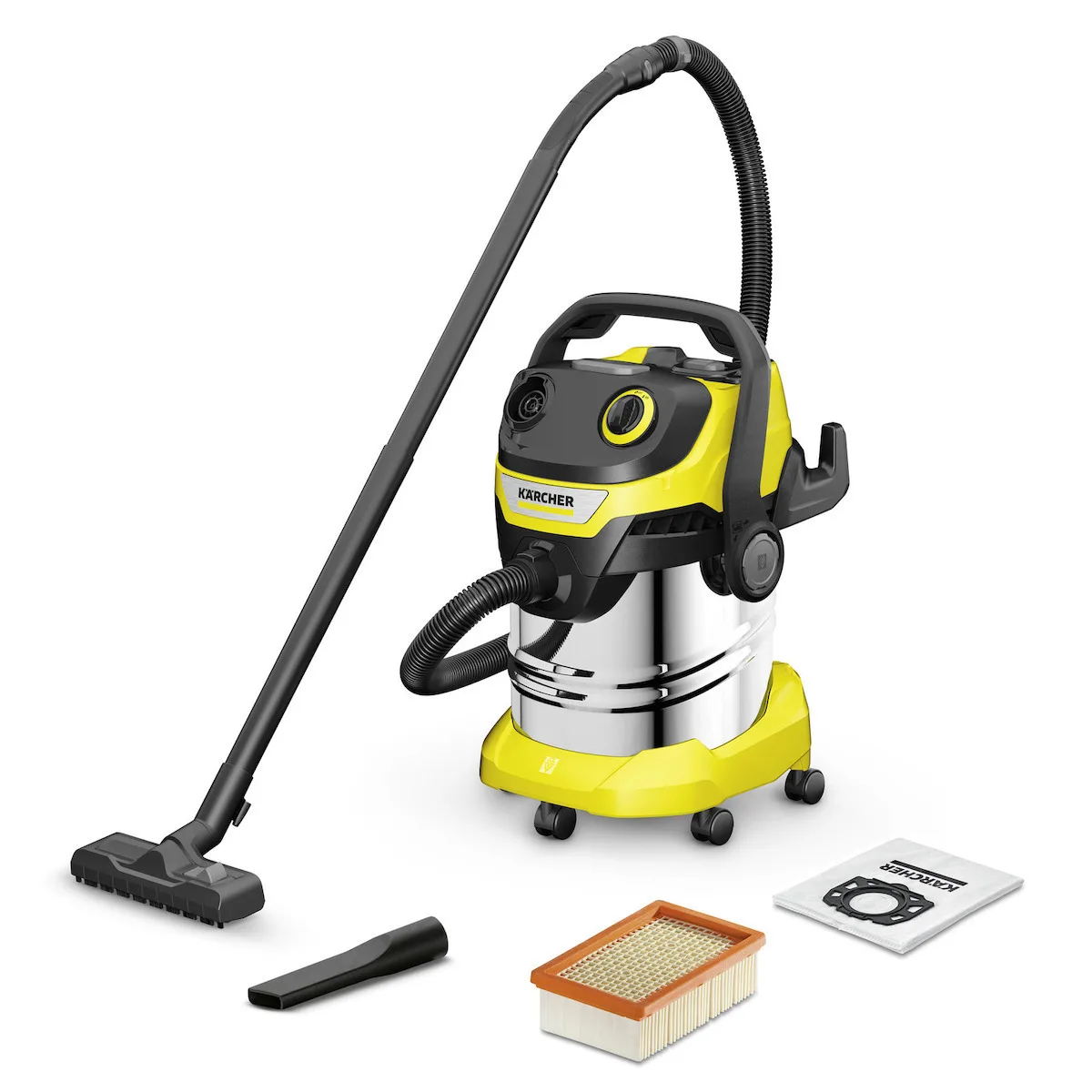 Karcher WD 5 S Σκούπα Υγρών / Στερεών 1100W με Ανοξείδωτο Κάδο 25lt - Image 1
