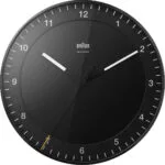 Braun BC 07 B-DCF Ρολόι Τοίχου Μεταλλικό Μαύρο Ø30cm 67094