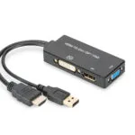Digitus Μετατροπέας HDMI / USB-A male σε DVI-I / DisplayPort / VGA female 1τμχ AK-330403-002-S