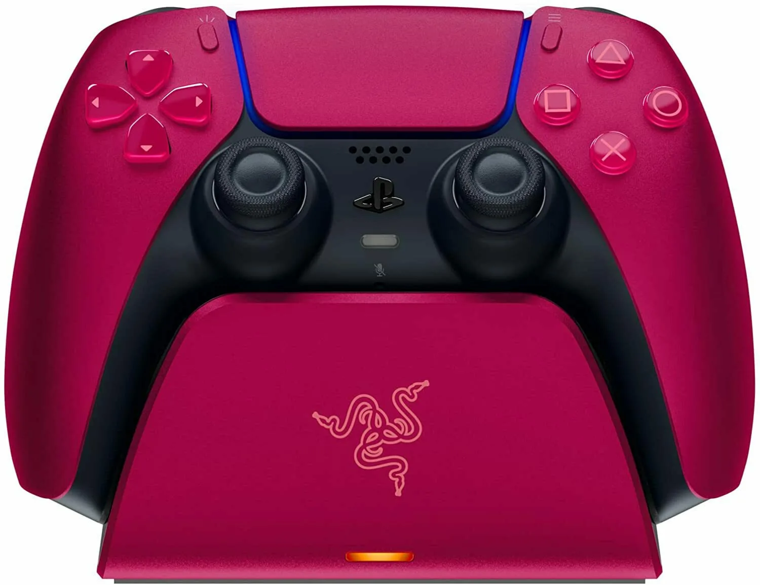 20220322093524_razer_universal_quick_charging_stand_for_ps5_red Razer Quick Charging Stand Βάση για 1 χειριστήριο PS5 Κόκκινη RC21-01900300-R3M1 - Image 1