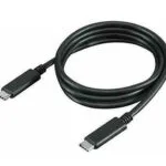 Lenovo USB 2.0 Cable USB-C male - USB-C 60W Μαύρο 1m (4X90U90619)