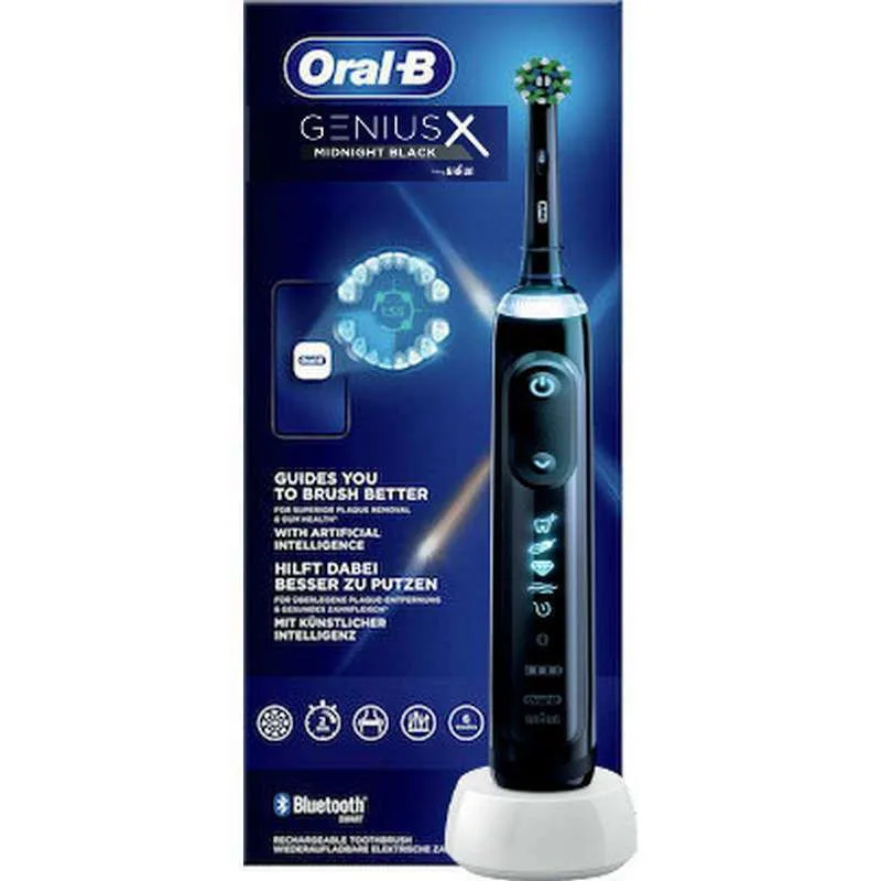 Oral-B Genius X Ηλεκτρική Οδοντόβουρτσα με Χρονομετρητή και Αισθητήρα Πίεσης Midnight Black - Image 1