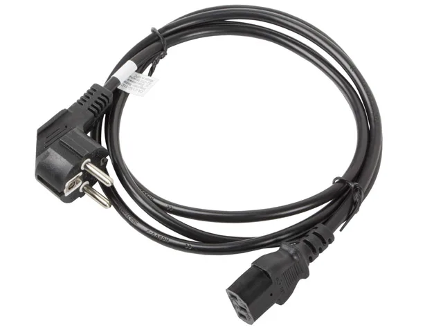 20220329134548_53bfe15a Lanberg IEC C13 - Schuko Cable 1.8m Μαύρο CA-C13C-11CC-0018-BK - Image 1