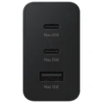 Samsung Φορτιστής Χωρίς Καλώδιο με Θύρα USB-A και 2 Θύρες USB-C 65W Power Delivery Μαύρος (Fast)