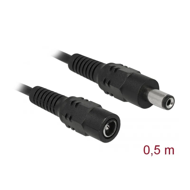 20220401134723_e2628227 DeLock Black 50cm Extension Cord DC - DC Cable 0.5m Μαύρο 83290 - Image 1