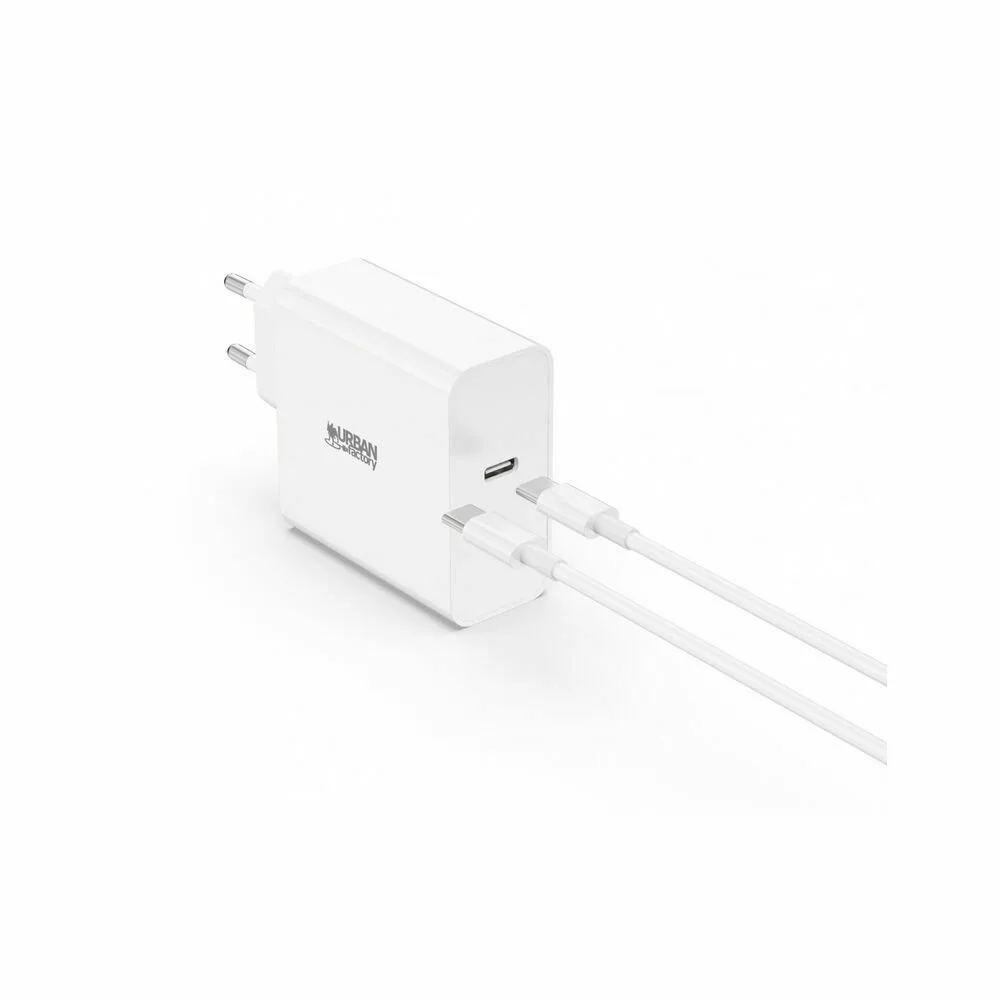 Urban Factory Φορτιστής Χωρίς Καλώδιο με Θύρα USB-C 65W Λευκός (PSC65UF) - Image 1