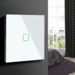 Maclean Energy Χωνευτός Διακόπτης Τοίχου Αφής Μονός με Πλαίσιο Λευκός MCE701W