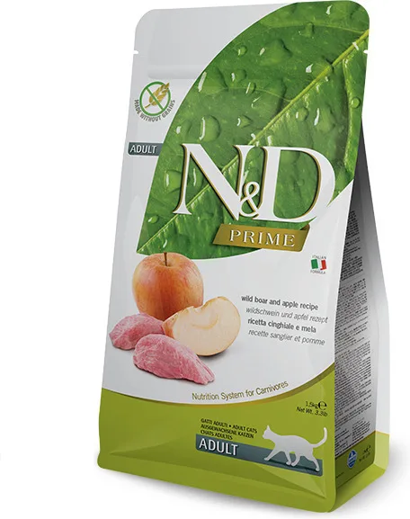 Farmina N&D Prime Adult Ξηρά Τροφή χωρίς Σιτηρά & Γλουτένη για Ενήλικες Γάτες με Αγριογούρουνο 0.3kg - Image 1